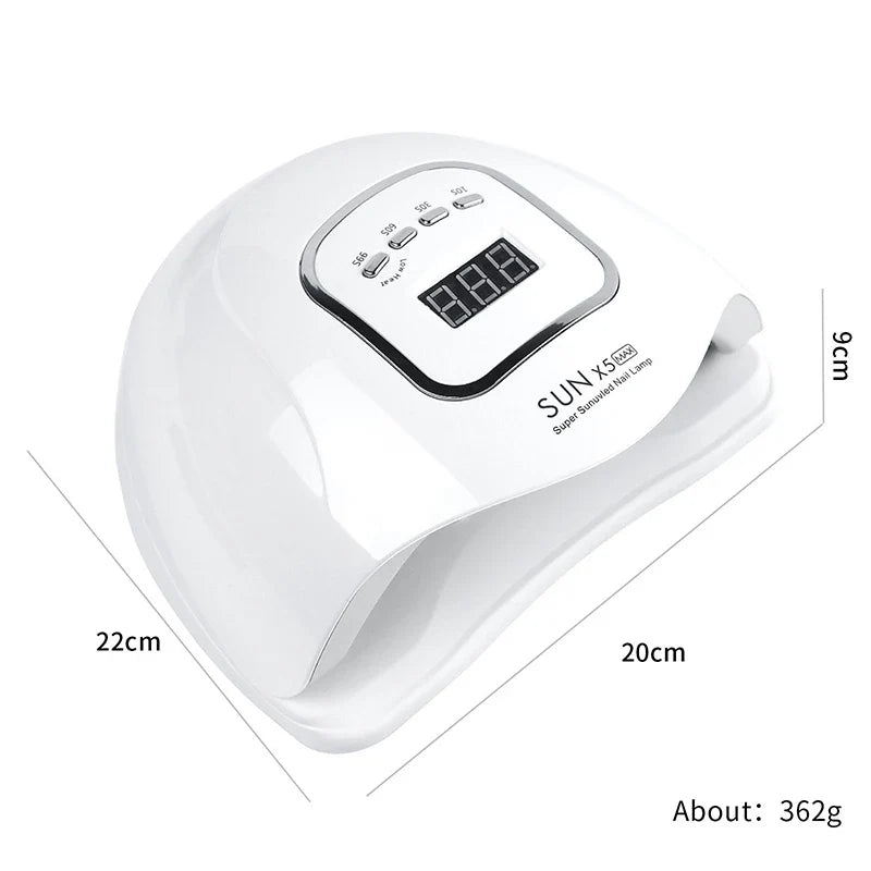 Blushimmer SUNX5Max 150W UV LED nail lamp with 45 LEDs for fast gel nail drying and professional manicure salon use.