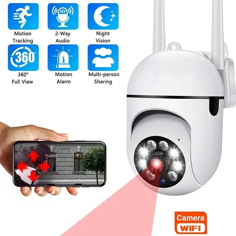 Digital 2MP Wireless Surveillance CCTV Camera Waterproof Color Night Vision HD Security Monitor Outdoor Wifi PTZ IP Cam