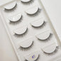Set of 5 pairs of natural 3D mink false eyelashes by Blushimmer, showcasing fluffy, voluminous eyelash extensions for makeup.