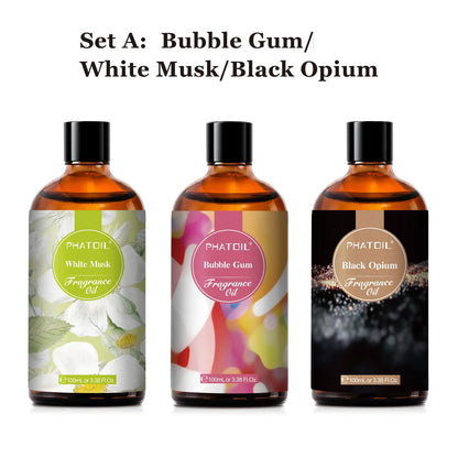 Blushimmer PHATOIL 100ml fragrance oil featuring coconut, vanilla, bubble gum, sea breeze, and white musk aroma for candles and soap