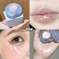 Canned Jelly Mirror Lipstick Peach Pink Lip Cheek Dual-use Cream Solid Lip Gloss Lasting Moisturizing Rouge Blush Korean Makeup