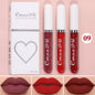 Set of four waterproof liquid lipsticks in black, blue, purple, and green with matte finish and nude lip tint from Blushimmer.