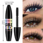 Black 5D Fiber Mascara by Blushimmer showing thick, lengthened lashes with waterproof formula and fiber-enhanced volume.