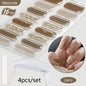 Blushimmer Harunouta 4-piece set of nude pink gradient jelly semi-cured gel nail strips with waterproof long-lasting nail stickers and lamp