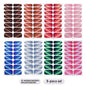 Gradient Cat Eye Style Nail Art Stickers, 16-Piece Set Self-Adhesive Waterproof Glitter False Nail Decals
