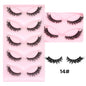 DINGSEN 5 pairs of fluffy, wispy cat eye mink strip eyelashes by Blushimmer, natural long false eyelashes for a dramatic look
