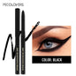 Black waterproof gel eyeliner pencil set from Blushimmer, featuring matte, long-lasting, non-smudge, quick-drying eye makeup.