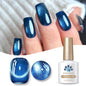 Purple grape magnetic gel nail polish by Blushimmer, featuring fruit-inspired design with glass beads and whitening effects.