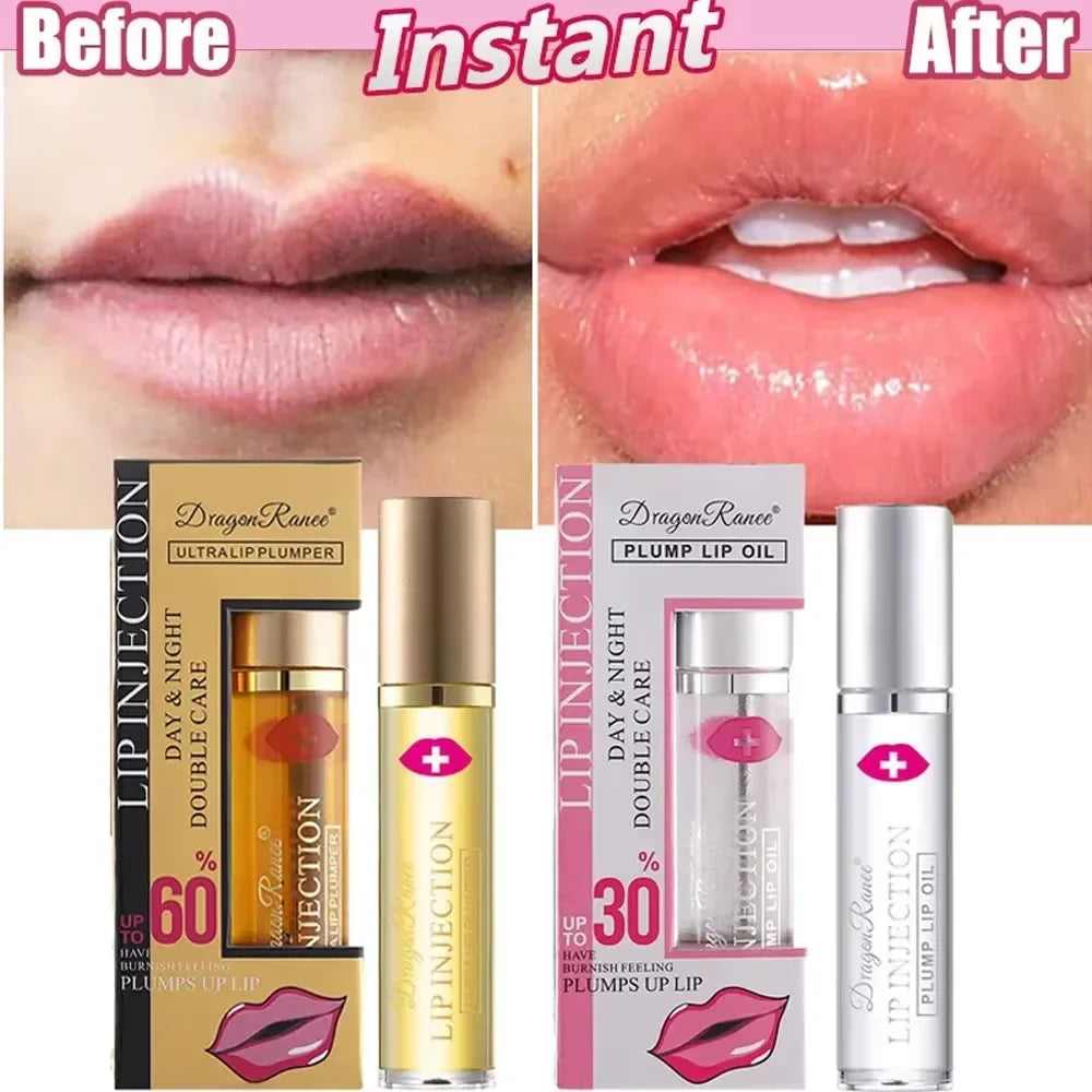 Blushimmer lip gloss and plumper serum in a sleek tube, featuring a glossy finish and moisturizing formula for fuller lips.