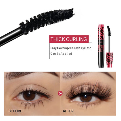 4D Silk Fiber Mascara - Waterproof Black Lengthening 10ml