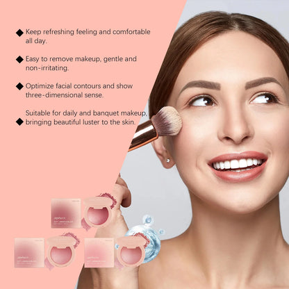 Blushimmer Pearl Blush with soft light pink powder for a natural, radiant finish, long-lasting and buildable for a delicate glow