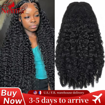 Selvanelle Burmese curly human hair wig with 13x4 lace frontal, natural color, 30-40 inch, 220% density, HD lace front wig