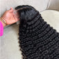 13x6 HD lace deep wave frontal wig by Selvanelle, 42-inch curly human hair glueless lace front wig with preplucked hairline