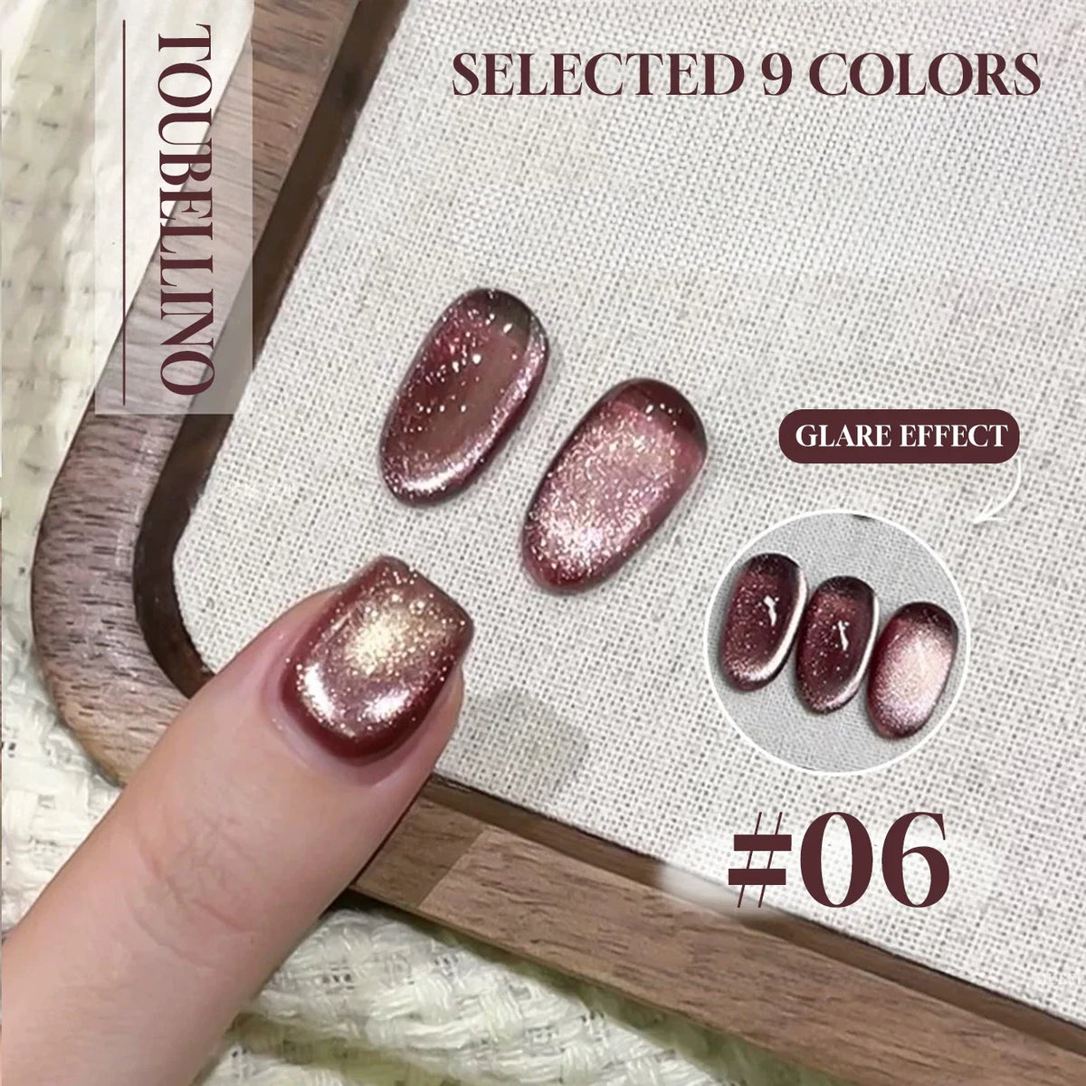 Blushimmer Mianel 12ml Emperor Green cat eye gel nail polish showing glossy green finish and smooth application on nails.