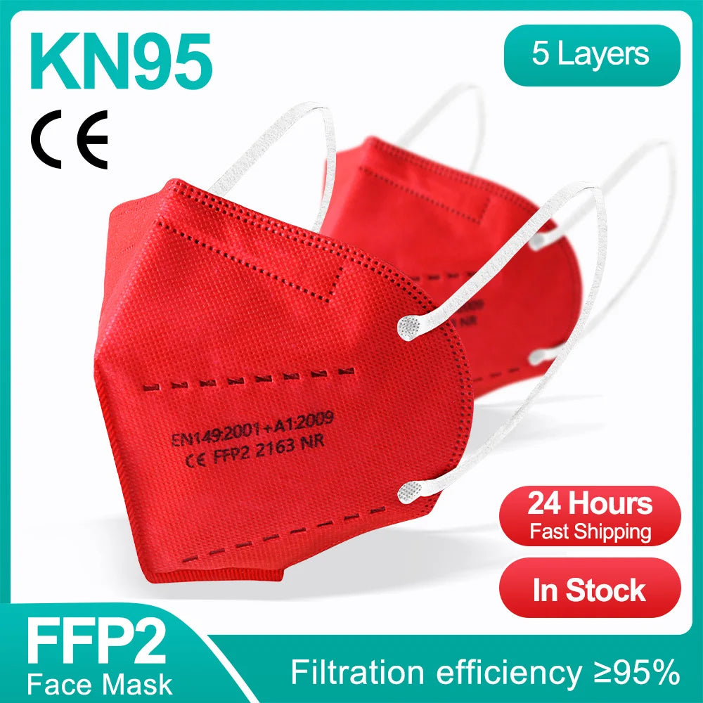 10-100Pcs FFP2 Masks kn95 Mascarillas KN95 Face Mask Filter 5Layers Mascarillas Quirurgicas Homologadas Reusable FFP2 Mask
