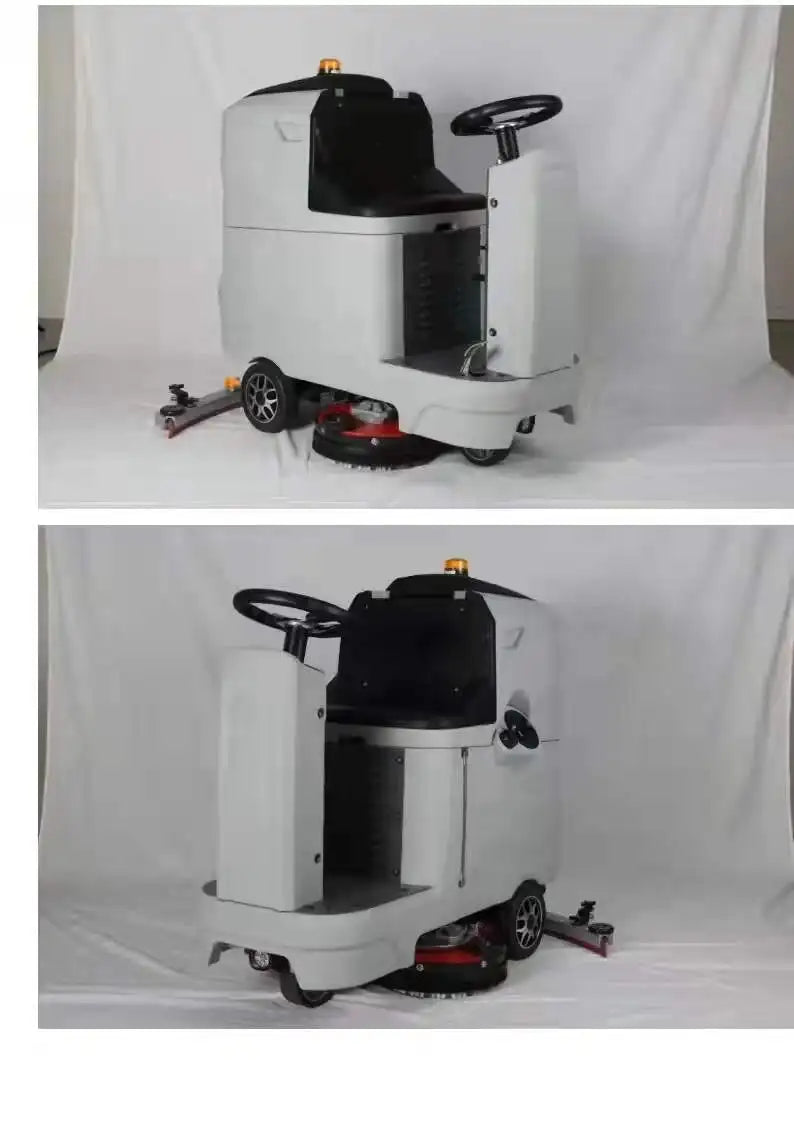 Commercial Scrubber Cleaning Equipment 2-Brushes Ride-on Floor Scrubber Dryer Electric 24V Professional Floor Cleaning Tool