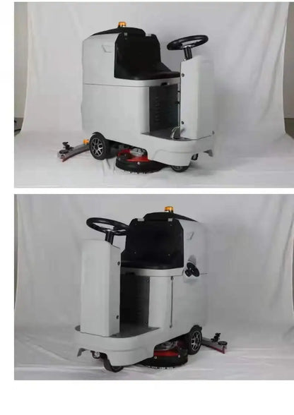 Commercial Scrubber Cleaning Equipment 2-Brushes Ride-on Floor Scrubber Dryer Electric 24V Professional Floor Cleaning Tool