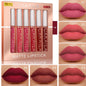 CAKAILA 6-Color Lip Gloss Lipstick Set Liquid Matte Velvet Matte Women's Makeup Long-lasting Waterproof Non-stick Cup Non-fade