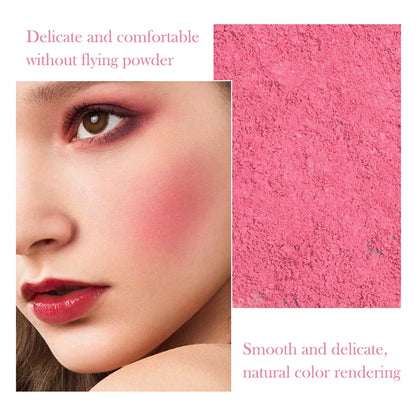 Blushimmer HISYI slightly tipsy matte micro blush palette with natural color shades for a subtle, monochrome makeup look.