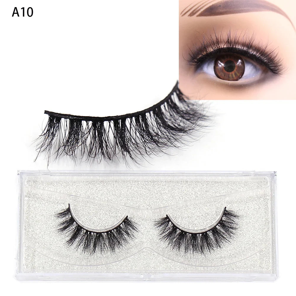 Blushimmer LEHUAMAO 5D mink faux eyelashes with wispy, cross design, natural and fluffy for makeup and eyelash extension use