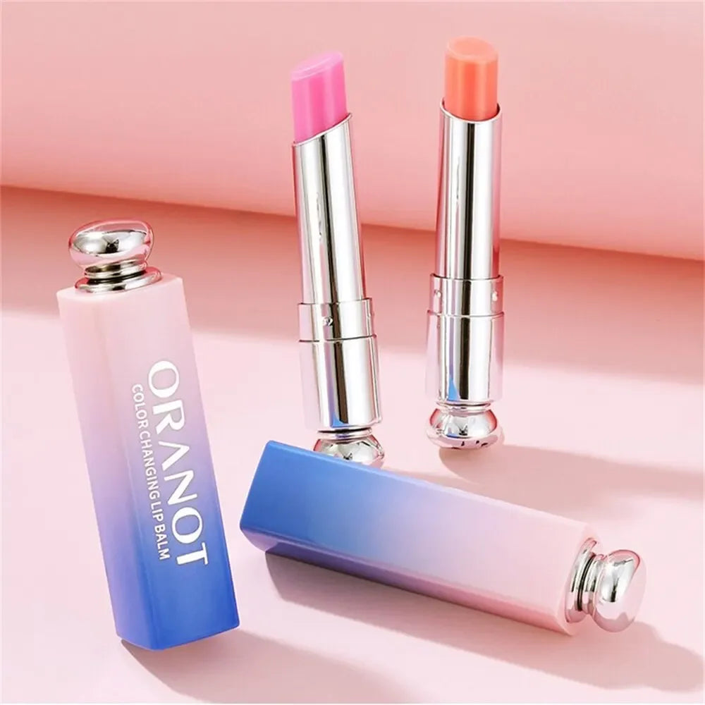 Blushimmer color-change gradient lipstick with moisturizing, waterproof long-lasting tint and glossy finish, unisex holiday makeup.
