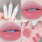 Blushimmer Tatibeauty Lip Jelly Essence Tender Pink hydrating lip gloss with a glossy finish, in a clear container with pink tint.