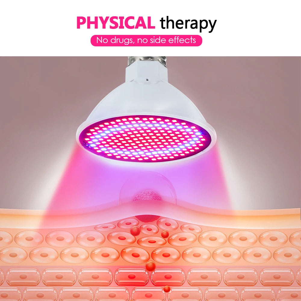 200 LEDs Infrared Light Therapy Lamp Skin Care Anti Aging 660nm 850nm Red Light Therapy for Full Body Facial Acne Treatment Spa