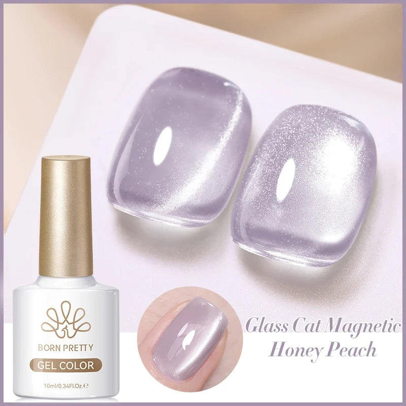 Blushimmer Born Pretty 117 Colors cat magnetic gel nail polish bottle, 10ml, featuring vibrant semi-permanent nail varnish for manicure.