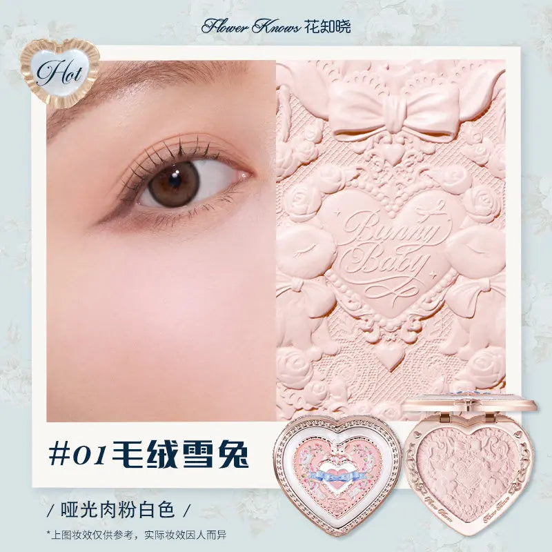 Blushimmer Flowerknows Garden Rose blush powder for cheeks, matte finish, natural contour, cruelty-free makeup in blush shade