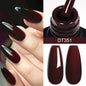 Blushimmer 7ml Burgundy Crimson nail gel polish with high pigment, non-streak formula, UV LED soak-off long-lasting nail art gel