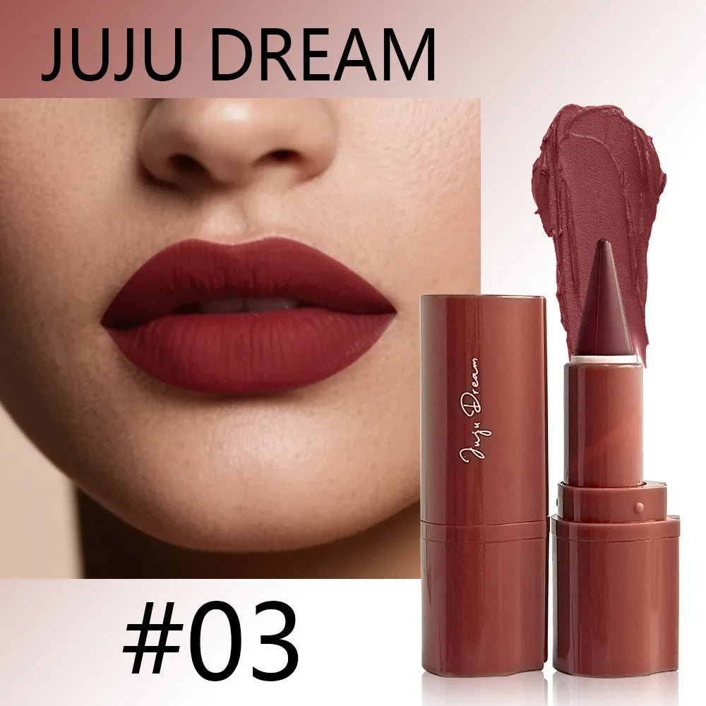 Blushimmer tapered gradient lip liner crayon in matte black brown with velvet finish, waterproof, non-sticky, contouring lip makeup.