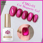 Blushimmer Born Pretty 10ml purple grape cat magnetic gel nail polish with whitening guava glass beads and fruit-inspired design.
