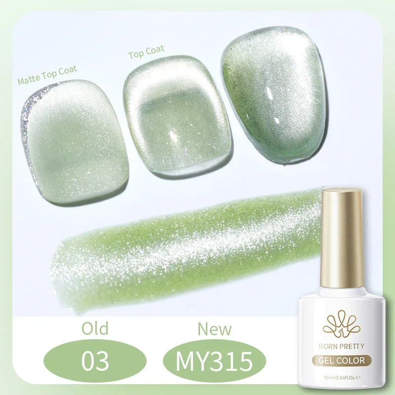 Born Pretty 117 Colors Cat Magnetic Gel Nail Polish 10ml, semi-permanent varnish with full coverage for stunning manicure.
