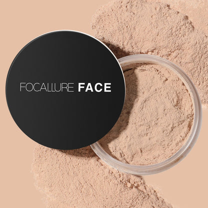 Blushimmer Focallure translucent loose setting powder, natural finish, soft face makeup powder for oil control and a matte look.