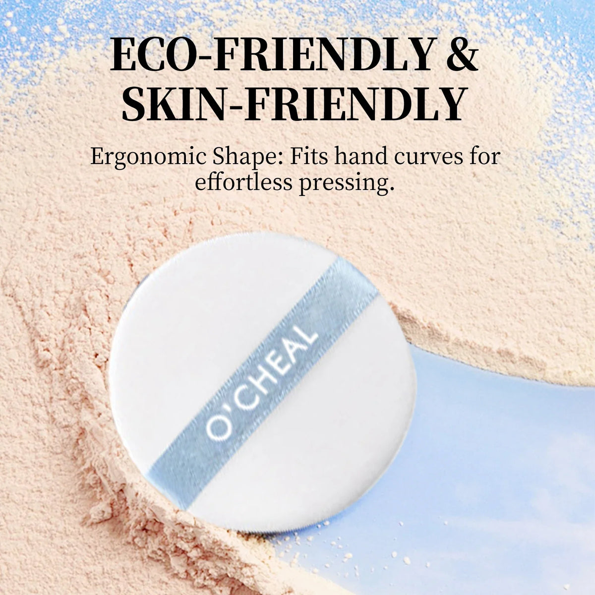 Blushimmer Ocheal matte face setting powder with oil-control and lightweight radiant pressed foundation for full coverage makeup.