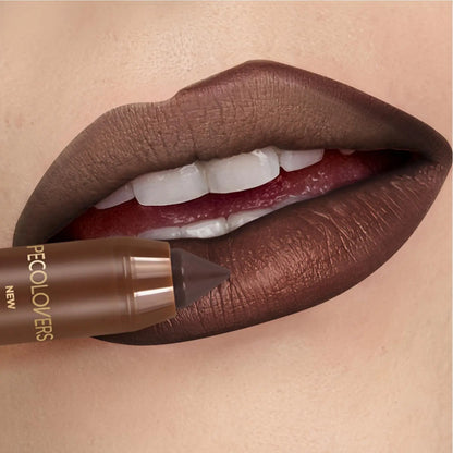 Blushimmer multi-color matte lipstick crayon for brown tones, long-lasting, high pigmentation, natural matte finish.