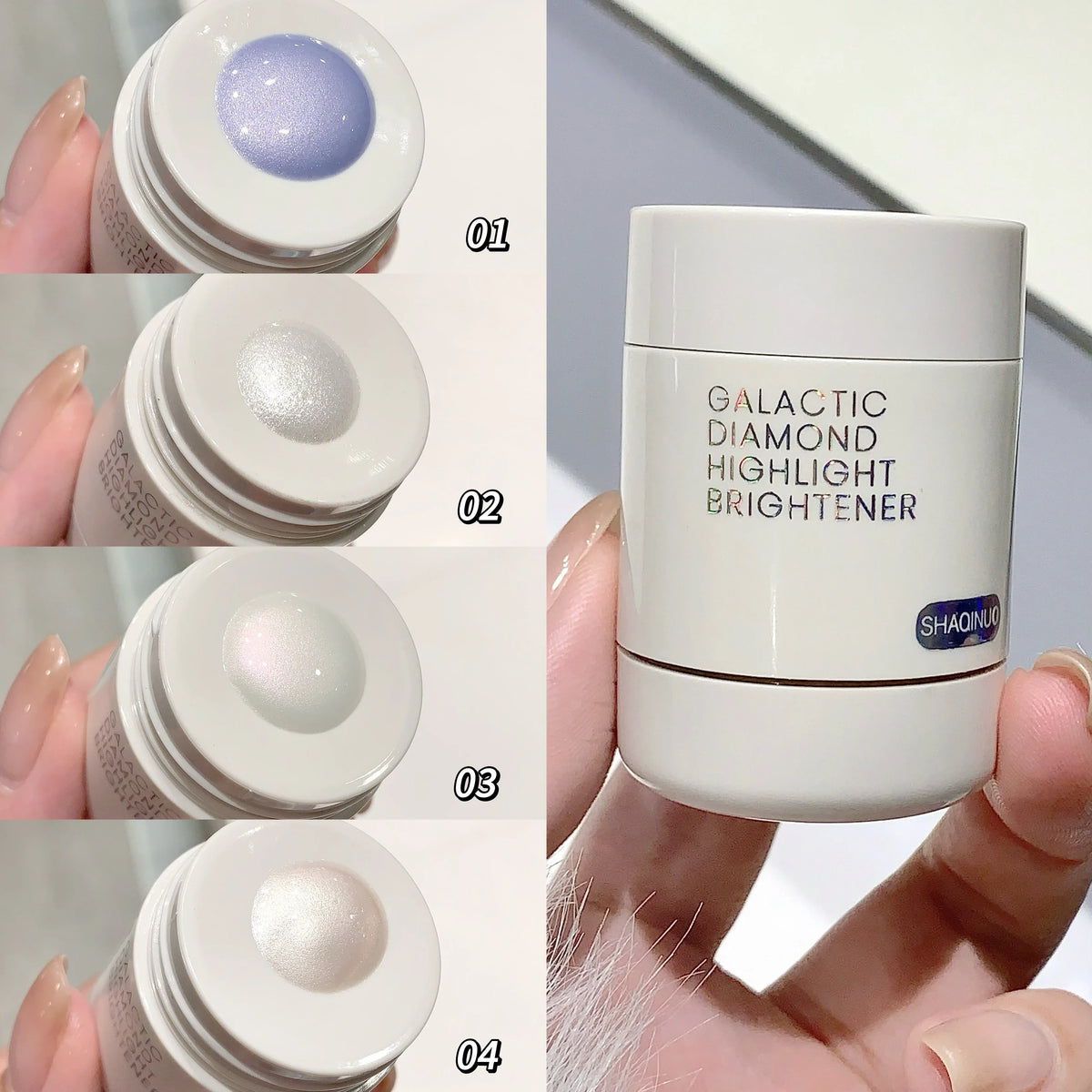Blushimmer SHAQINUO Galaxy Star Diamond Highlighting Liquid with watery radiance and shimmering diamond effects.