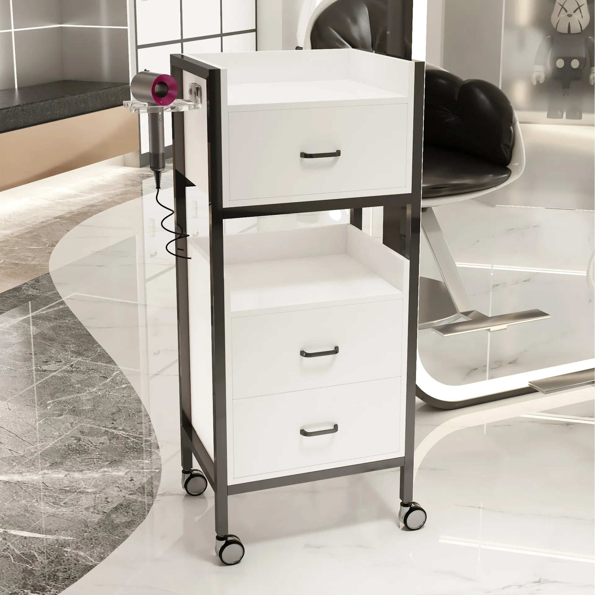 New Hairdresser's Cart and Hairdresser's Special Dyeing and Perm Cart Multifunctional Shelf Barber's Tool Cabinet Wholesale