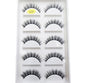 Set of 5 pairs of natural 3D mink false eyelashes by Blushimmer, featuring elegant cat-eye style for makeup and beauty looks.