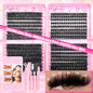 DIY Lash Extension Kit Clusters Individual Eyelashes Kit 9-16mm with Bond and Seal Wispy Natural Mange Lashes