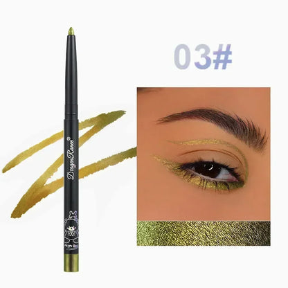 Blushimmer Glitter Aurora Eyeliner Pen with multi-chrome, metallic green and purple shimmer, perfect for shimmering eye makeup looks