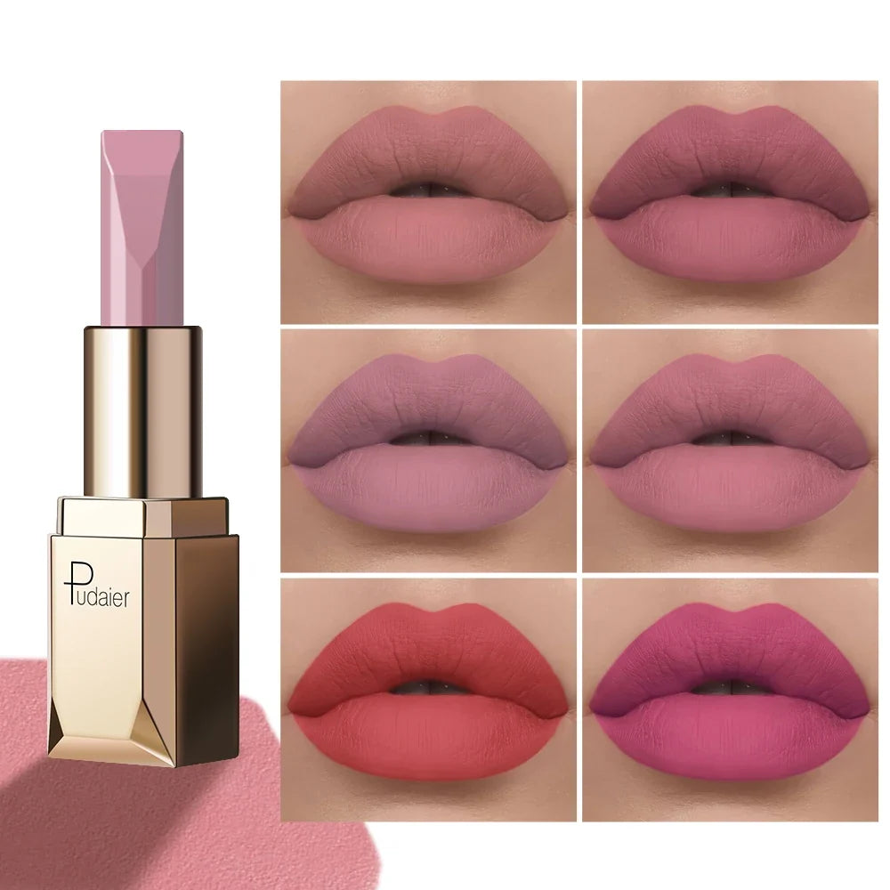 Blushimmer matte velvet lipstick in a smooth, high-pigment shade with long-lasting, lightweight, non-drying formula.