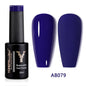 YOKEFELLOW 10ml translucent pink gel nail polish by Blushimmer, showing a smooth, glossy finish on natural nails