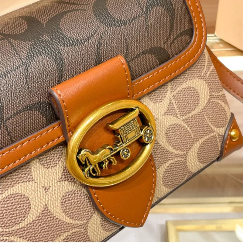 OBA women's crossbody box bag satchel with flap pocket, stylish shoulder bag with compact design and adjustable strap.
