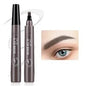 Blushimmer four-pronged eyebrow pencil with four ends, featuring long-lasting, water-resistant, non-smudged, anti-smudge eyebrow design.