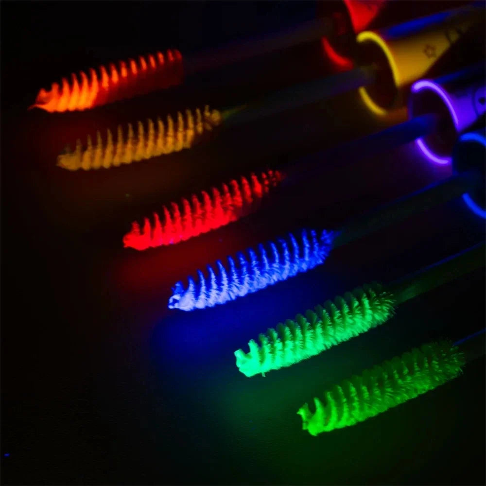 Blushimmer neon mascara with 6 vibrant colors, waterproof, quick-drying, luminous, non-caking eyelash extension makeup.