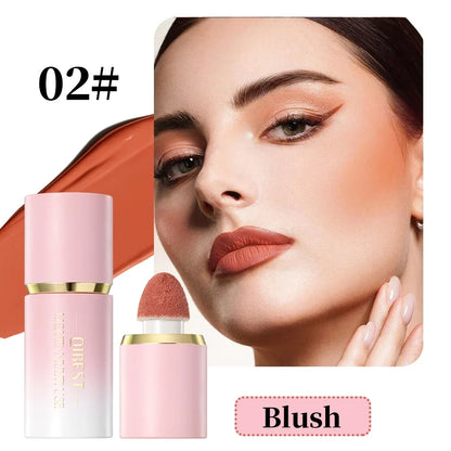 Blushimmer QIBEST matte liquid face blusher stick with smooth application for cheeks, eyes, and contouring in a versatile makeup product