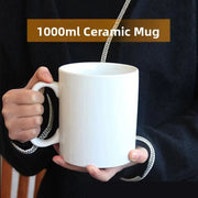 Creative Ceramic Mug Super Large Capacity Coffee Milk Mugs Handle Cup Ceramic Cup 1000ml/1300ml Large Capacity Water Cups