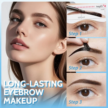 Blushimmer Rave Lady Peel-Off Eyebrow Gel in 10g, waterproof tinting liquid with a clear applicator showing the gel being applied to eyebrows.