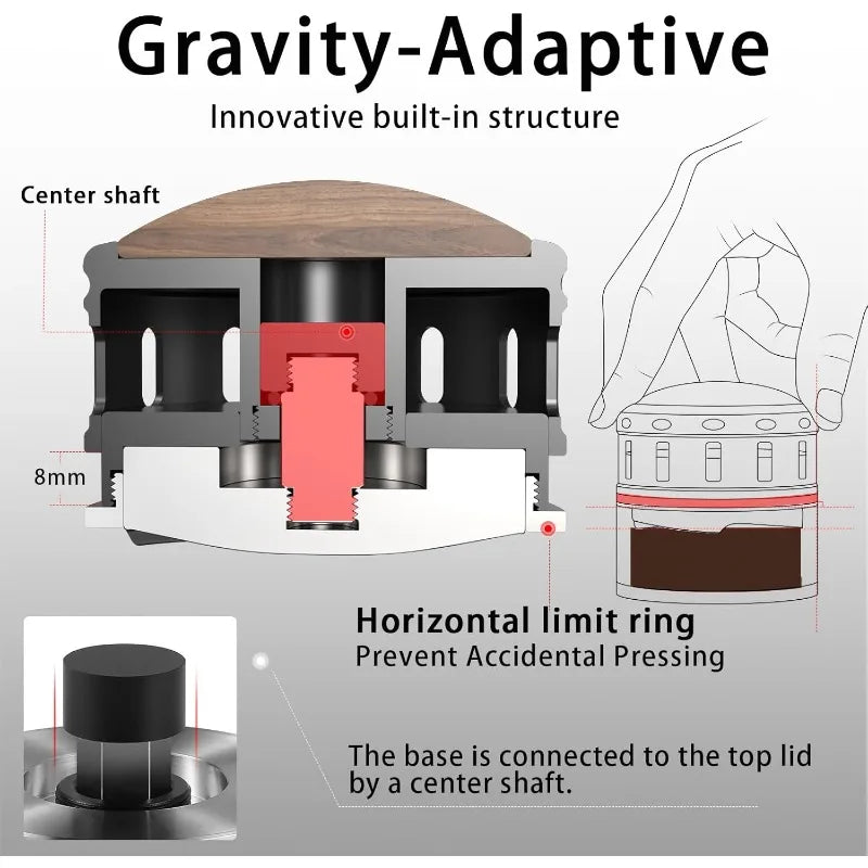 MHW-3BOMBER 51/53/58mm Gravity Espresso Coffee Distributor Espresso Distribution Tool with Breather Hole Home Outdoor Cafe Use